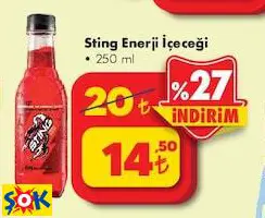 STİNG ENERJİ İÇECEĞİ 250 ML STİNG ENERJİ İÇECEĞİ 250 ML